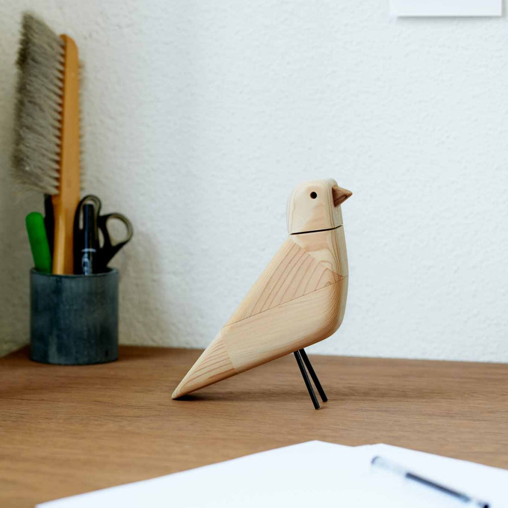 Wooden bird kit designed by TORAFU ARCHITECTS for Ishinomaki Laboratory. Kikiva Design Australia.