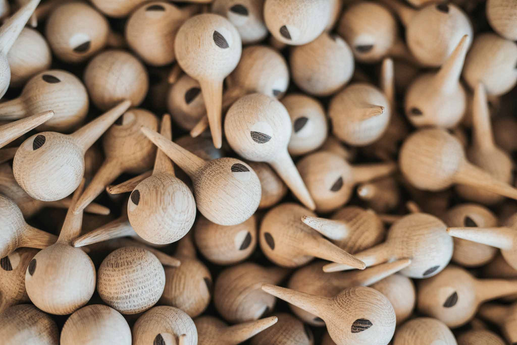 wooden bird heads from architectmade