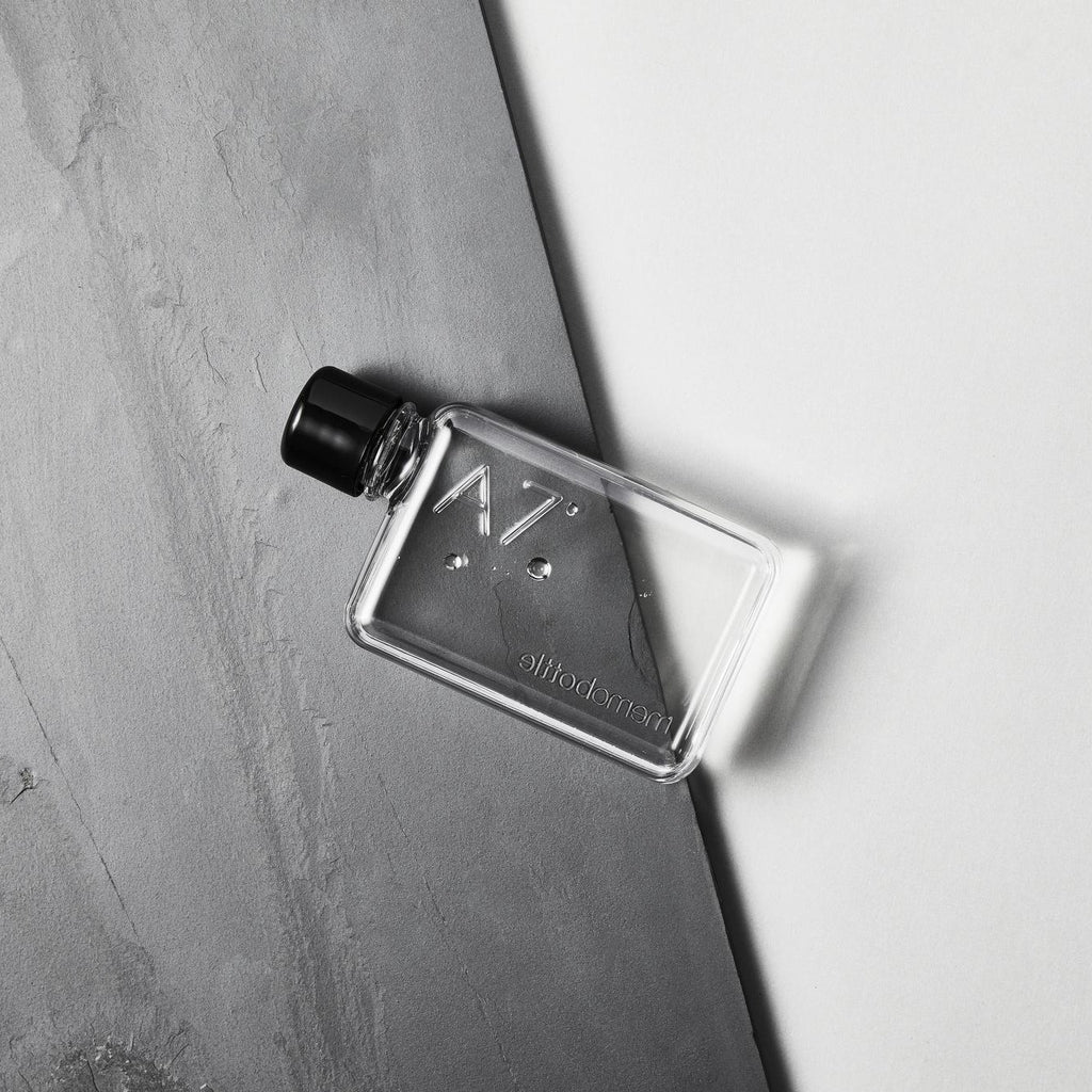 transparent flat rectangular water drink bottle