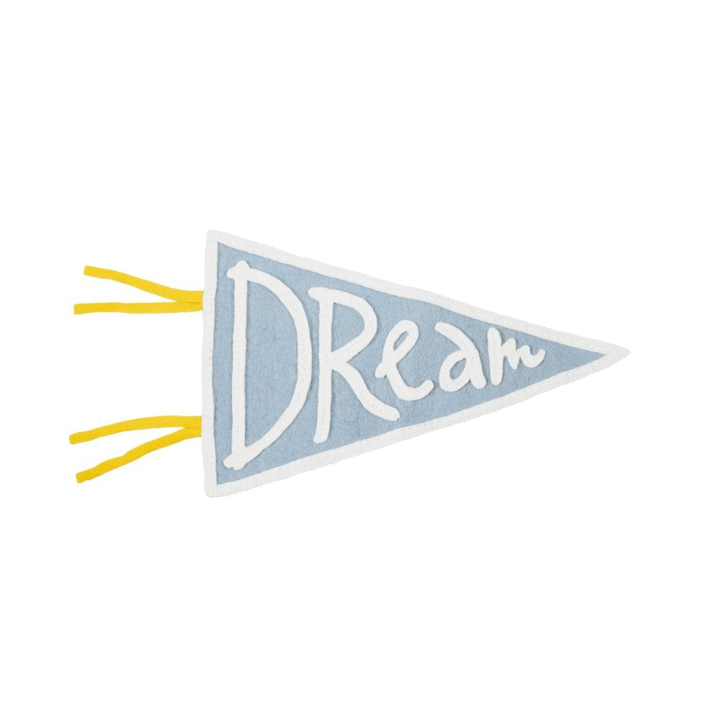 wool wall flag with the words 'dream' on it